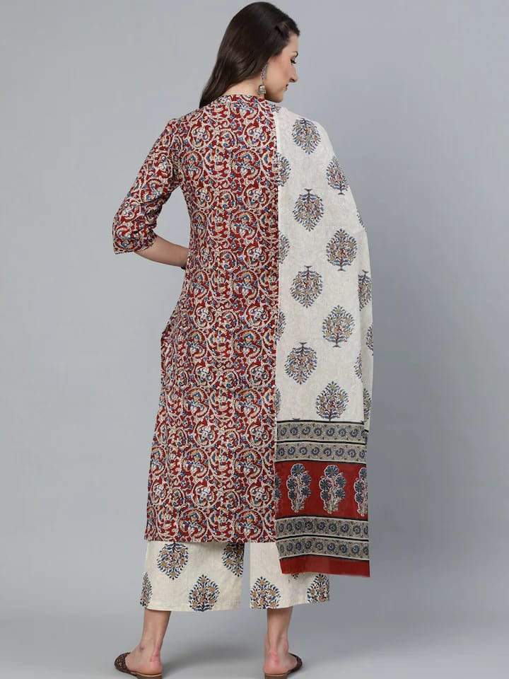 Designer Kalamkari Cotton Suit Shopindiapparels.com 