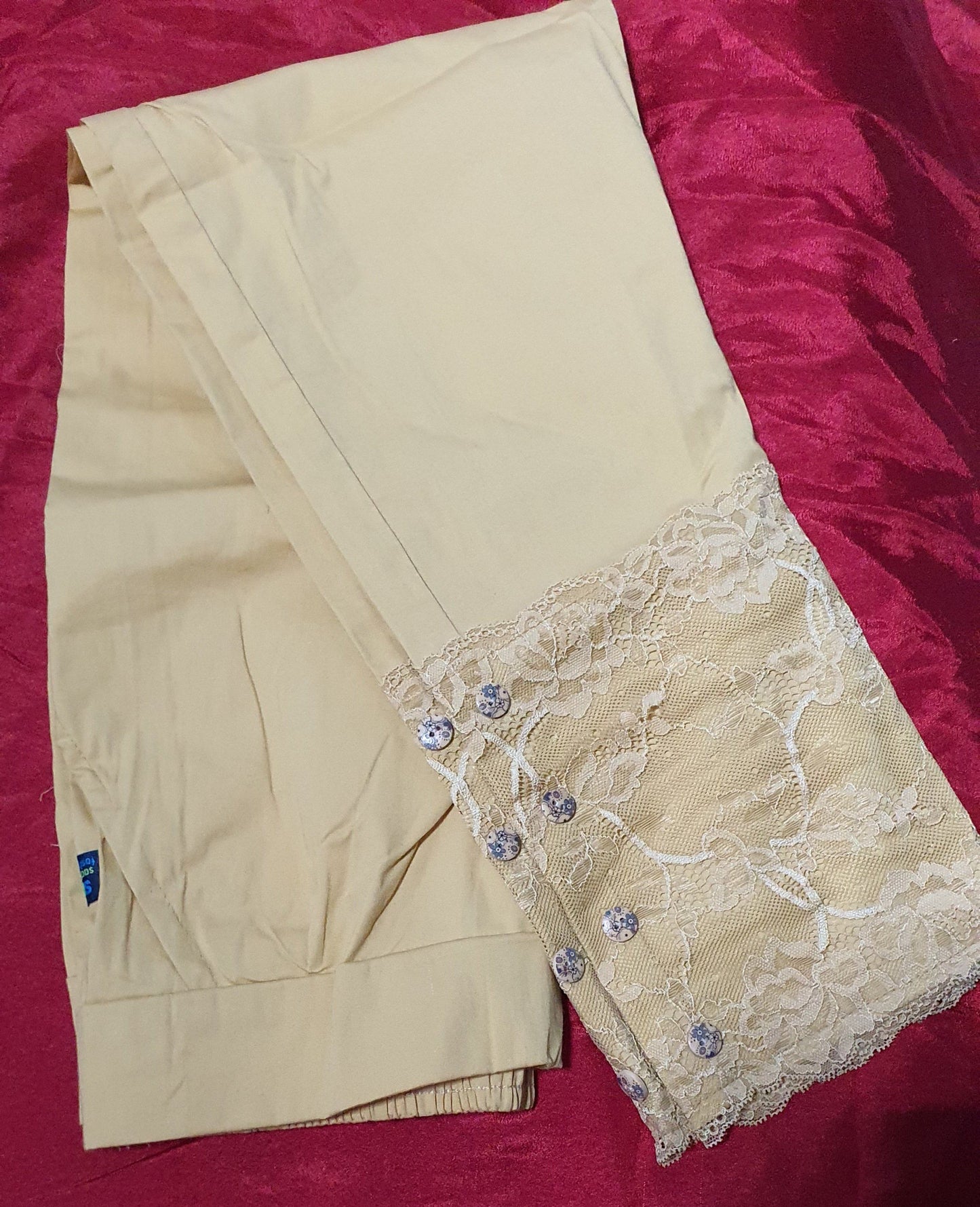 Designer Lace Cotton Lycra Pants in 5 colors Cotton Lycra Pants Shopindiapparels.com Skin 