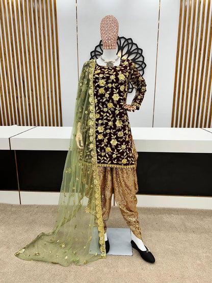 Designer Party Wear Salwar Dhoti Patiyala Suit Designer Suits Shopin Di Apparels 