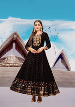 Load image into Gallery viewer, Designer Rayon Foil Printed Gown with Heavy embroidery gown shopindi.sg 
