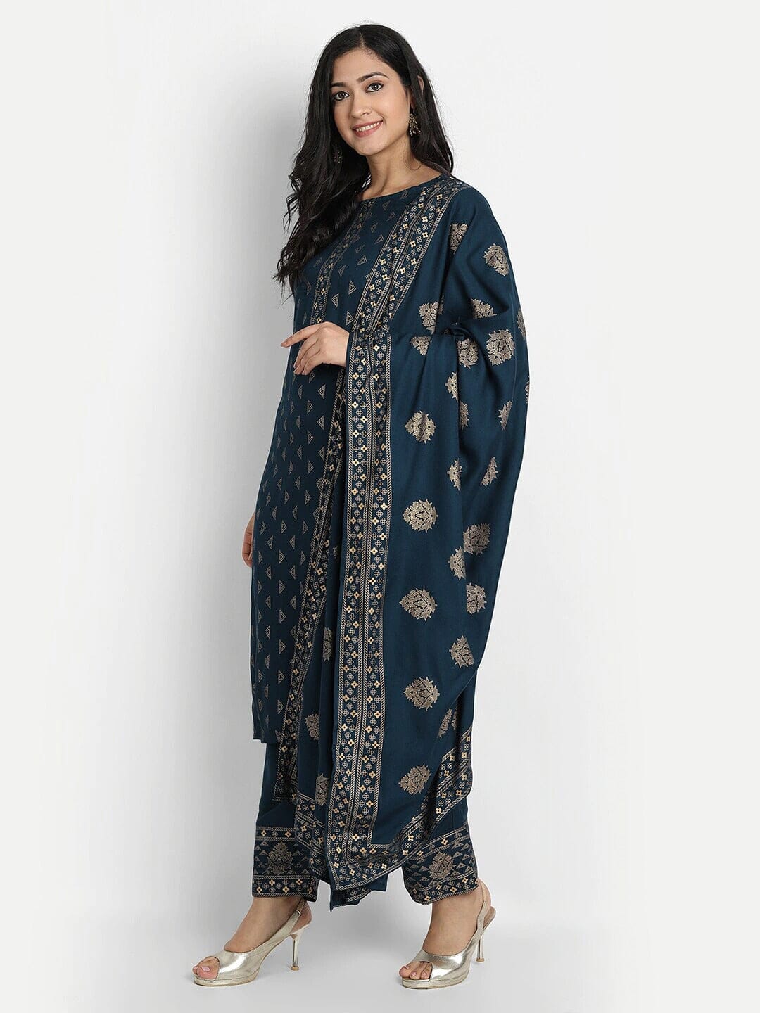 Dhruvi 19 Fancy Kurti With Bottom Dupatta Kurti with Dupatta and Bottom shopindi.sg 
