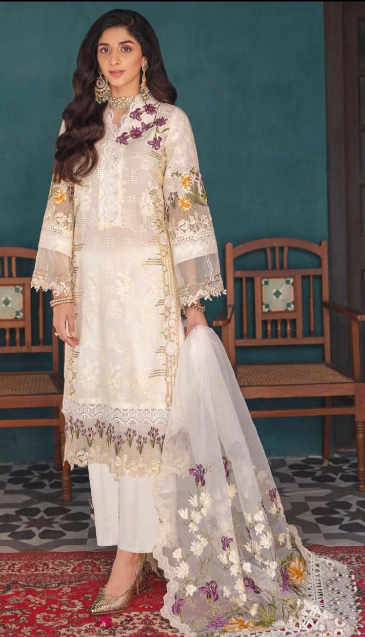 DN 51003 Elaf Festive Chikankari Lawn Cotton Pakistani Suit Designer Suits Serene 