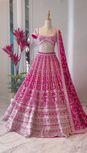Load and play video in Gallery viewer, Tafeta Heavy Coding work Lehenga Choli with Embroidered Dupatta