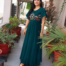 Load image into Gallery viewer, Georgette Anarkali Gown with Embroidery in 3 colors gown Shopindiapparels.com 