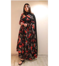 Load image into Gallery viewer, Georgette Plus size Printed Kurti and Pant set with Dupatta Kurtis &amp; Plazzo Sets Shopindiapparels.com 