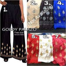 Load image into Gallery viewer, Goldy Embroidered Plazzo Pants - Shopindiapparels.com