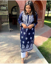 Load image into Gallery viewer, Heavy Embroidered Rayon Cotton Kurti and Pant Set Kurti with Pant Shopindiapparels.com 