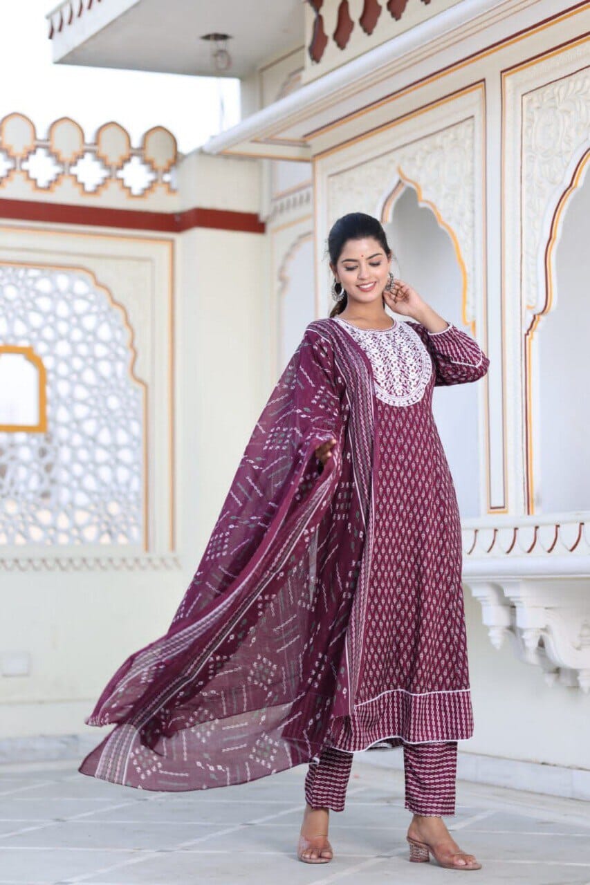 Heavy Rayon Digital Printed Anarkali with Dupatta and Bottom Kurti with Bottom and Dupatta shopindi.sg 