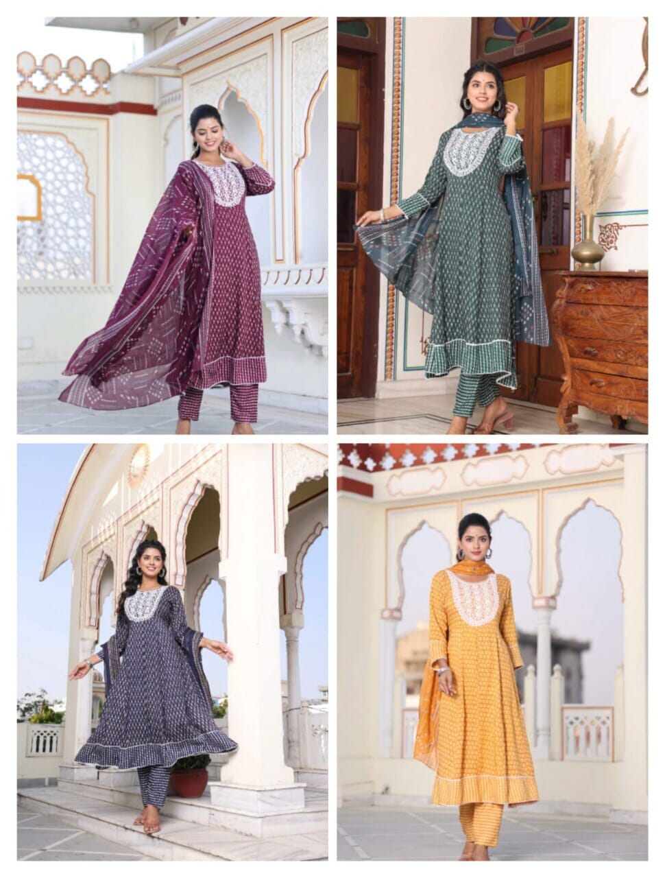 Heavy Rayon Digital Printed Anarkali with Dupatta and Bottom Kurti with Bottom and Dupatta shopindi.sg 