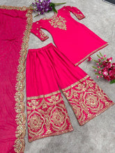 Load image into Gallery viewer, Hot Pink Party Wear Georgette Moti work Designer Suit designer Suits shopindi.sg 