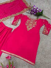 Load image into Gallery viewer, Hot Pink Party Wear Georgette Moti work Designer Suit designer Suits shopindi.sg 