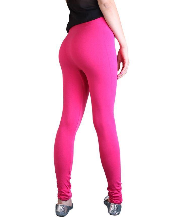 Hot Pink Plain Lycra Leggings - Shopindiapparels.com