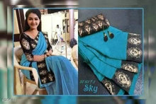 Load image into Gallery viewer, Kalamkari Chanderi Cotton Saree - Shopindiapparels.com
