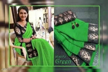 Load image into Gallery viewer, Kalamkari Chanderi Cotton Saree - Shopindiapparels.com
