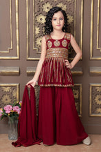 Load image into Gallery viewer, Kid&#39;s Trendy Designer Georgette Sharara Suit Kid&#39;s Suits Shopindiapparels.com 
