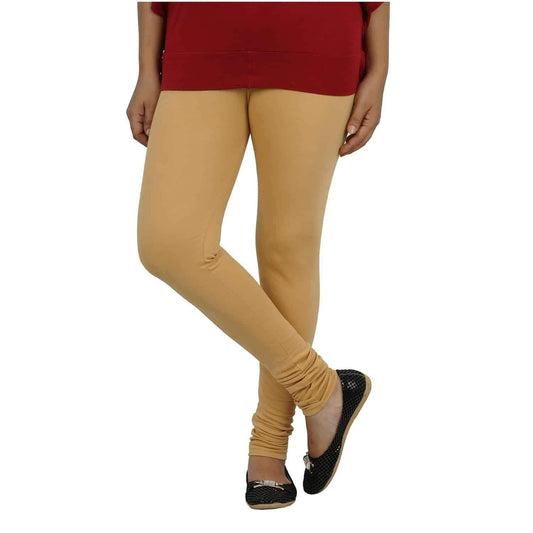 Light Brown Plain Lycra Leggings - Shopindiapparels.com