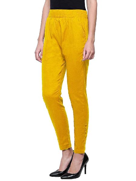 Mustard Cotton Lycra Potli Pants Shopindiapparels.com