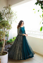 Load image into Gallery viewer, Party Wear Look Sequence work Gown &amp; Long Koti Set gown shopindi.sg 