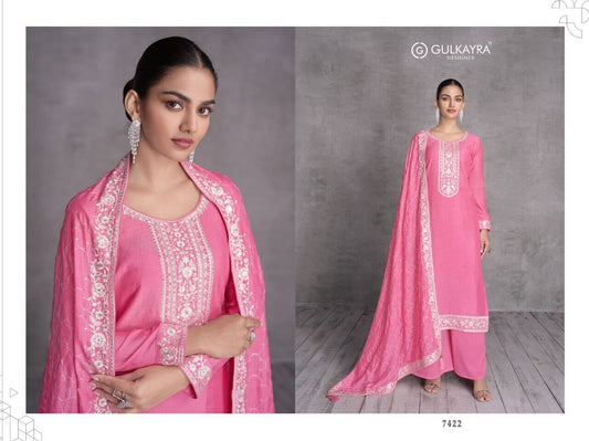 Pink Heavy Silk Designer Palazzo Suit Designer Suits AASHIRWAD 