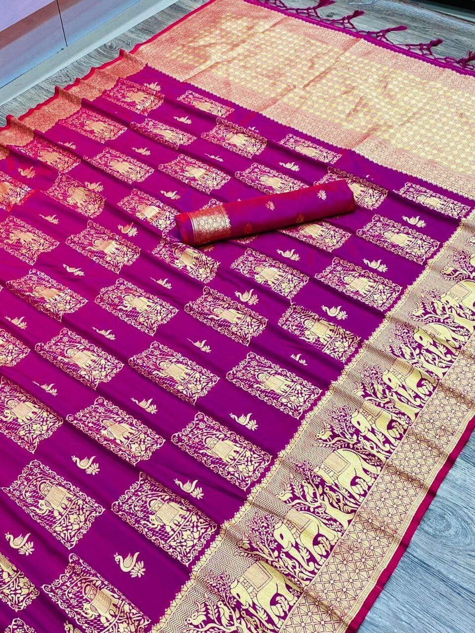 Pure Silk with Pure Zari Weaving SuperHit Wedding Saree shopindi.sg 
