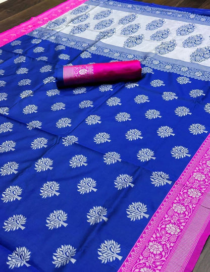 Purple Lichi Silk Jacquard Work Saree shopindi.sg 