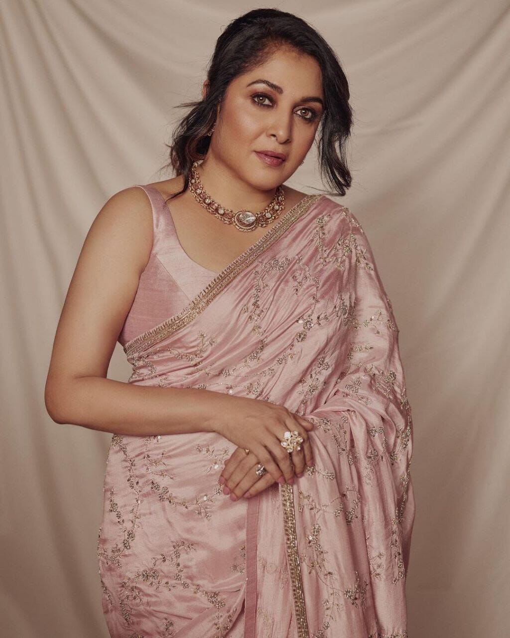 Ramya Krishnan Designer Rangoly Sequence Designer Saree shopindi.sg 