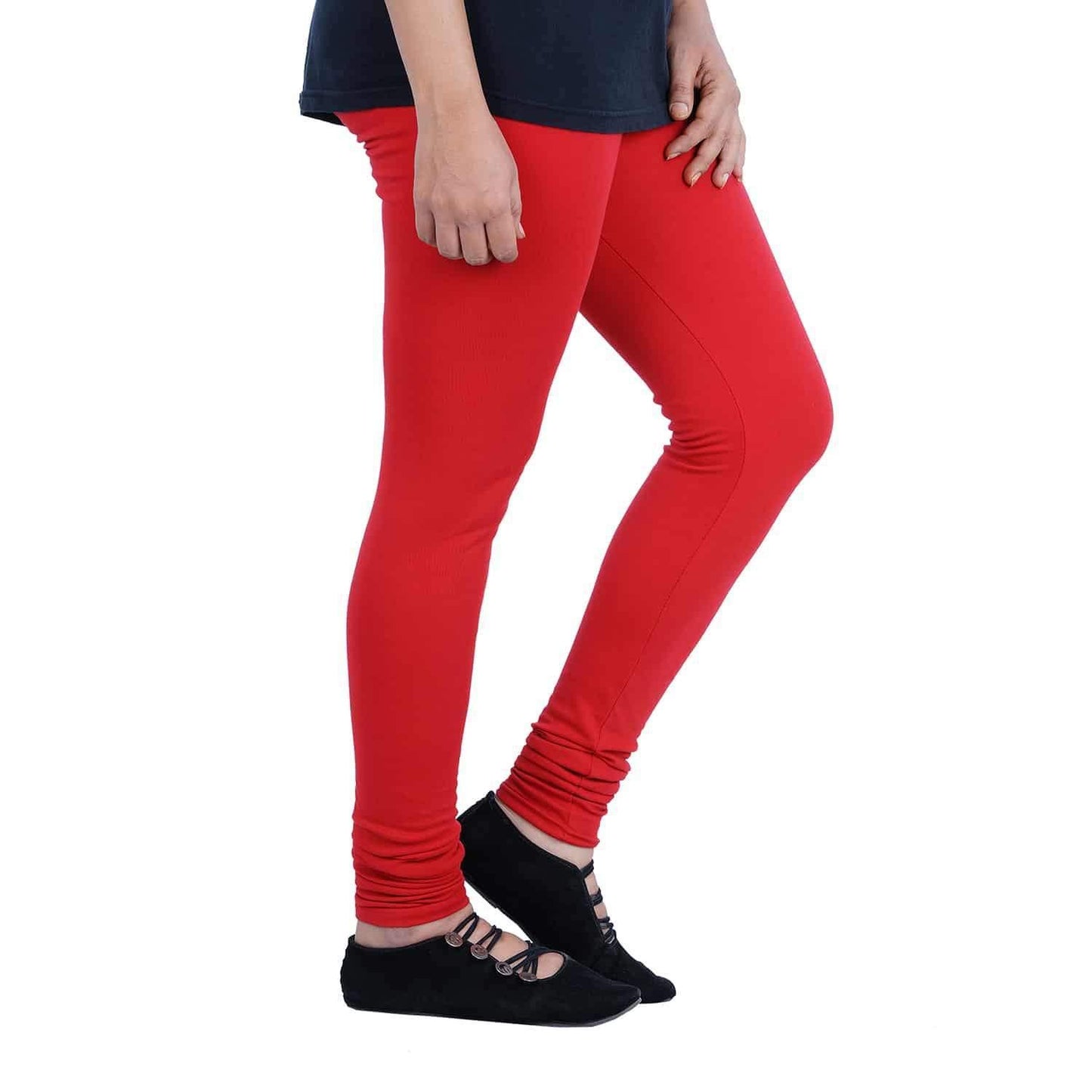 Red Plain Lycra Leggings - Shopindiapparels.com