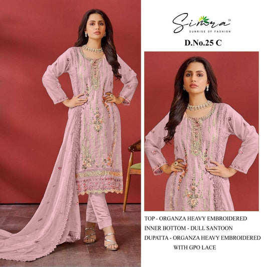 S 25C Organza Pakistani Salwar Kameez Designer Suit Designer Suits Shopin Di Apparels 