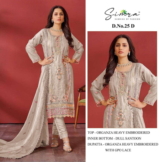 S 25D Organza Pakistani Salwar Kameez Designer Suit Designer Suits Shopin Di Apparels 
