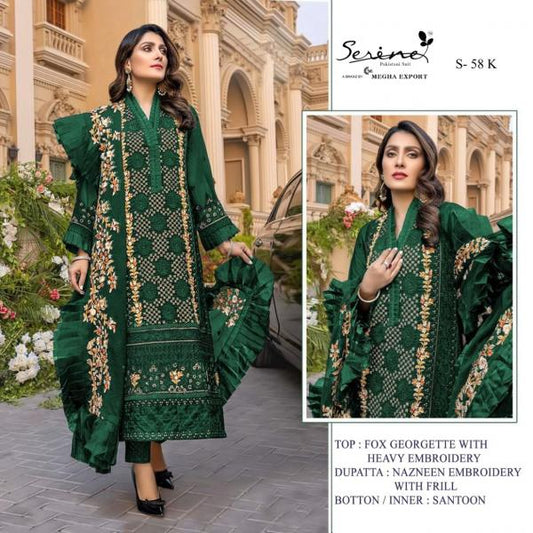 S 58 K Fox Georgette Pakistani Straight Cut Suit Designer Suits Shopindiapparels.com 