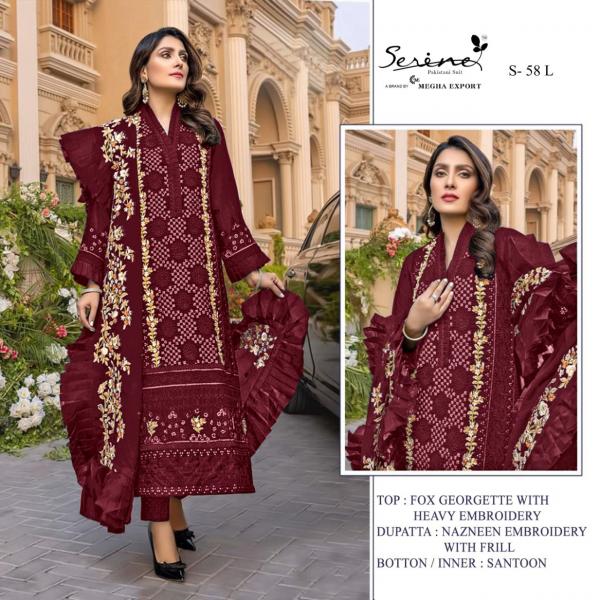 S 58 L Fox Georgette Pakistani Straight Cut Suit Designer Suits Shopindiapparels.com 