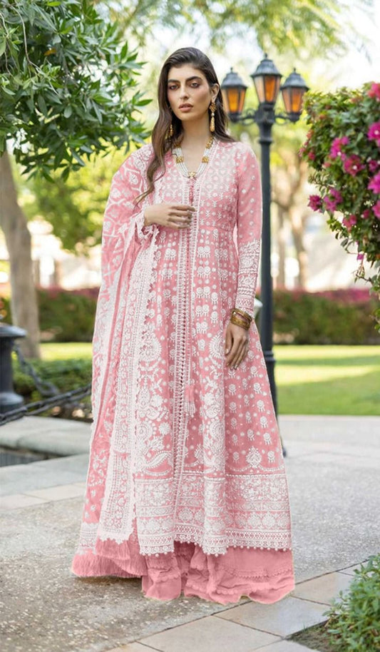 S 62 D Lawn Cotton Heavy Embroidered A Line Pakistani Suit Designer Suits Serene 