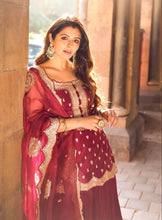 Load image into Gallery viewer, Satin Silk with Heavy Sequence work Sharara Suit designer Suits shopindi.sg 
