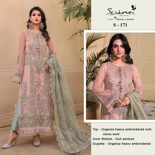Serine S 171 Organza Pakistani Salwar Suit Designer Suits Serene 