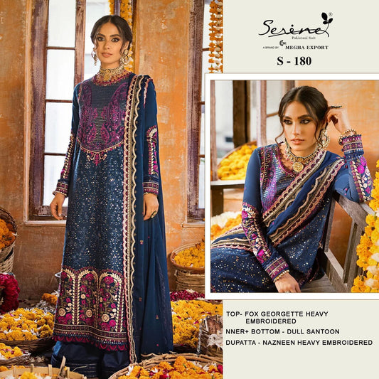 Serine S 180 Embroidery Pakistani Salwar Suit Designer Suits Serene 