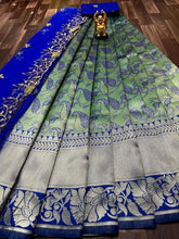 Load image into Gallery viewer, SF 1021 Peacock Kanjiveram Silk Pure Zari Half Saree Half Saree Shopindiapparels.com 