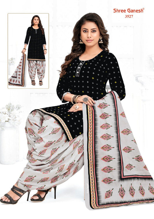 SG 3527 Readymade Cotton Printed Patiyala Suit Designer Suits Shree Ganesh 