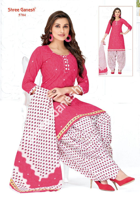 SG 5704 Readymade Cotton Printed Patiyala Suit Designer Suits Shree Ganesh 