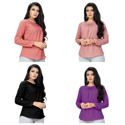 Stylish Polyester Western Top in 4 colors Shopindiapparels.com 