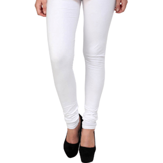 White Plain Lycra Leggings - Shopindiapparels.com