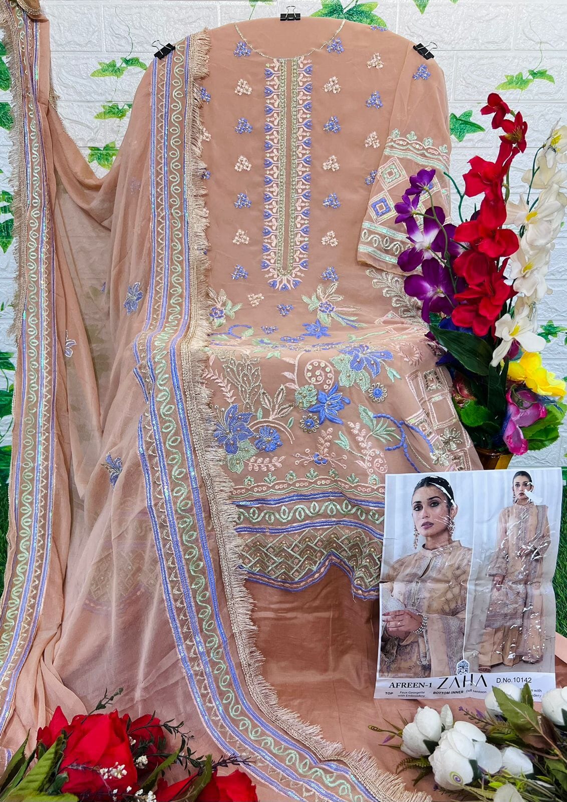 Zaha 10142 Georgette Pakistani Salwar Suit Designer Suits Shopin Di Apparels 