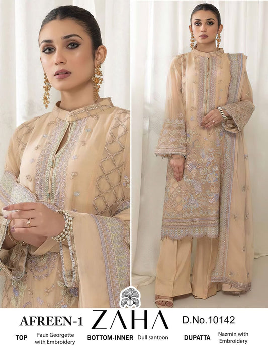 Zaha 10142 Georgette Pakistani Salwar Suit Designer Suits Shopin Di Apparels 