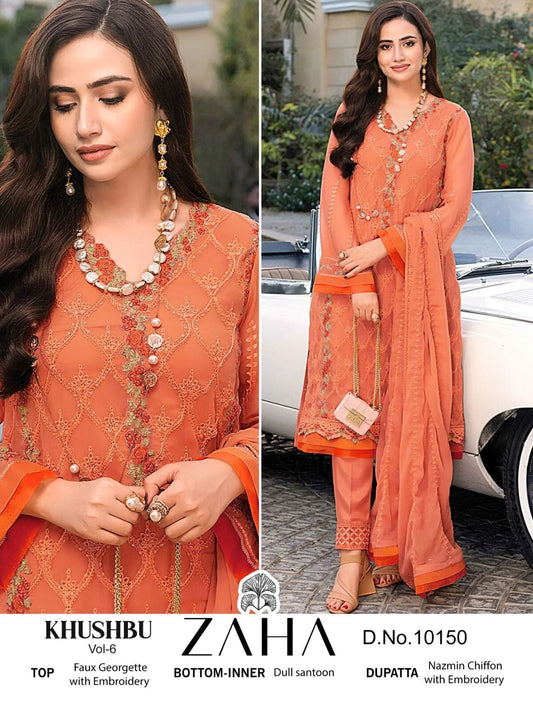 Zaha 10150 Georgette Pakistani Salwar Suit Designer Suits Shopin Di Apparels 